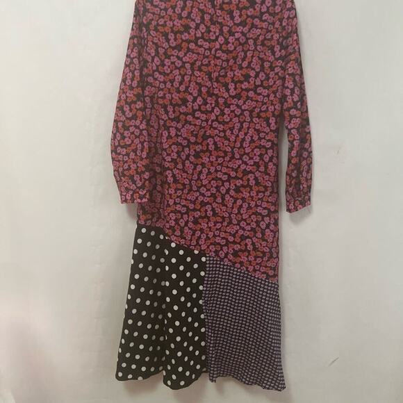 PAPER PARACHUTE MIXED BOTANICAL POLKA DOT MAXI DRESS NWT SIZE L - Picture 4 of 11